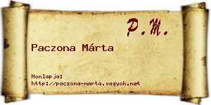 Paczona Márta névjegykártya